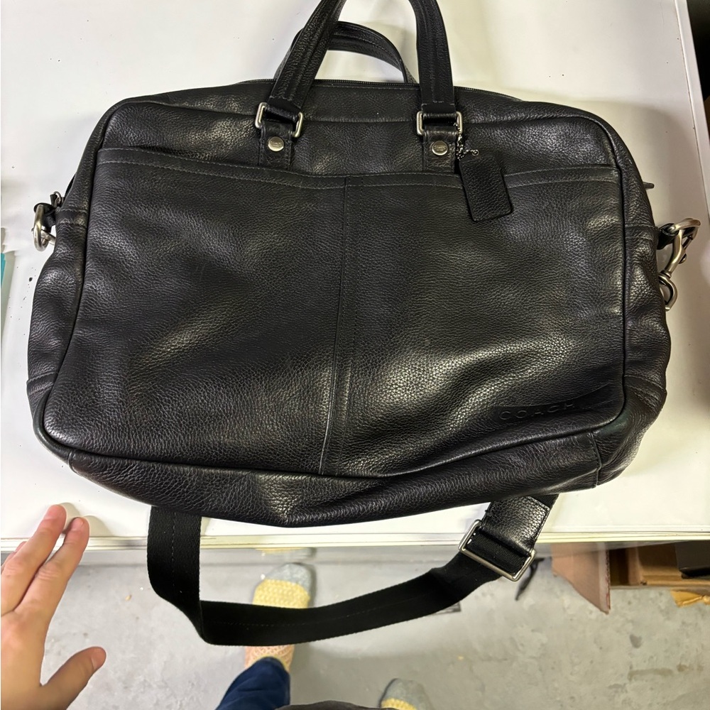 Coach Black Leather Men's Bag